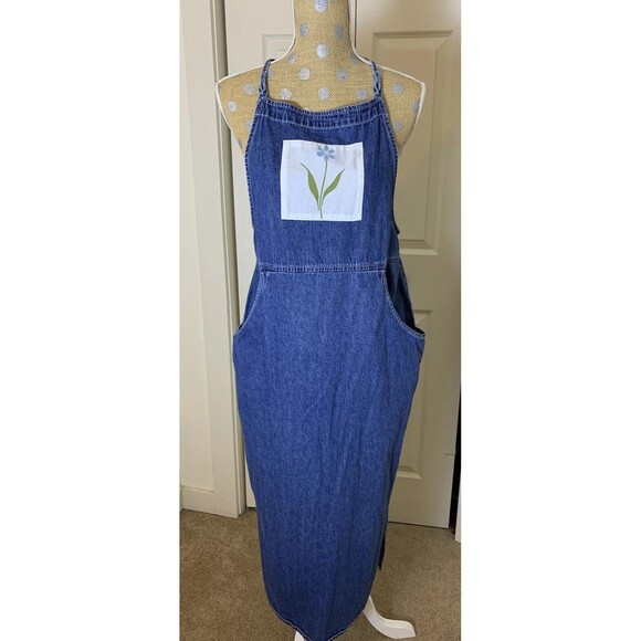 Ty Wear Dresses & Skirts - Vtg Sophia Rose Denim Dress Jumper Womens Y2K 90s Cottagecore Farm 14P Fits  S/M